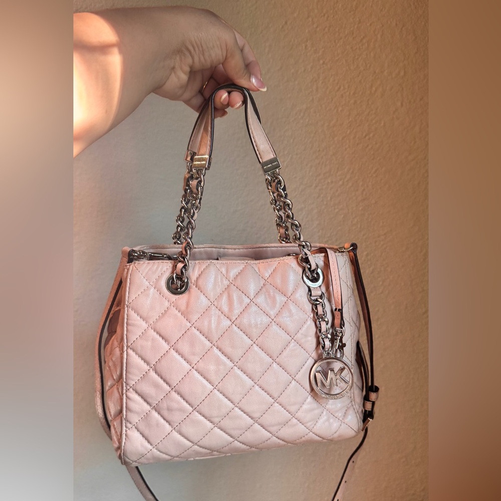 Michael Kors Blush Quilted Shoulder Bag